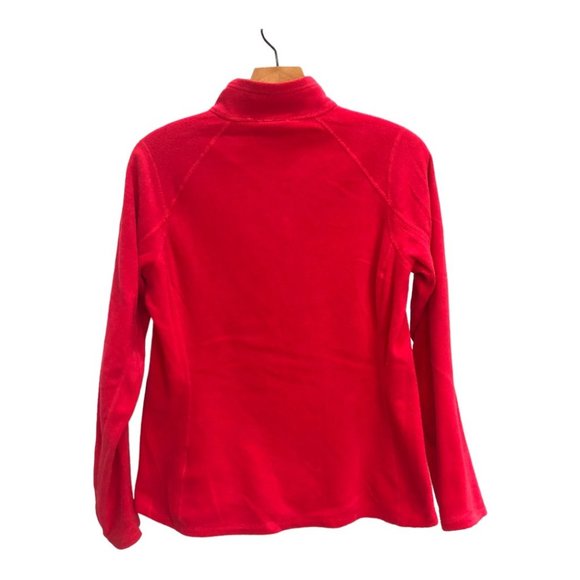 The North Face Women's Hot Pink 1/4 Zip Fleece Polartec Pullover Sweater Medium - Picture 4 of 8